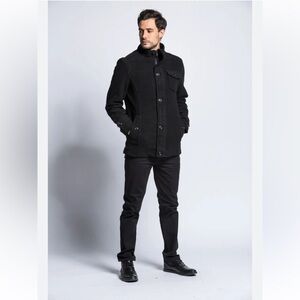 Banana Republic Men’s Field Wool Single pocket Jacket Sz Large Grey / Charcoal